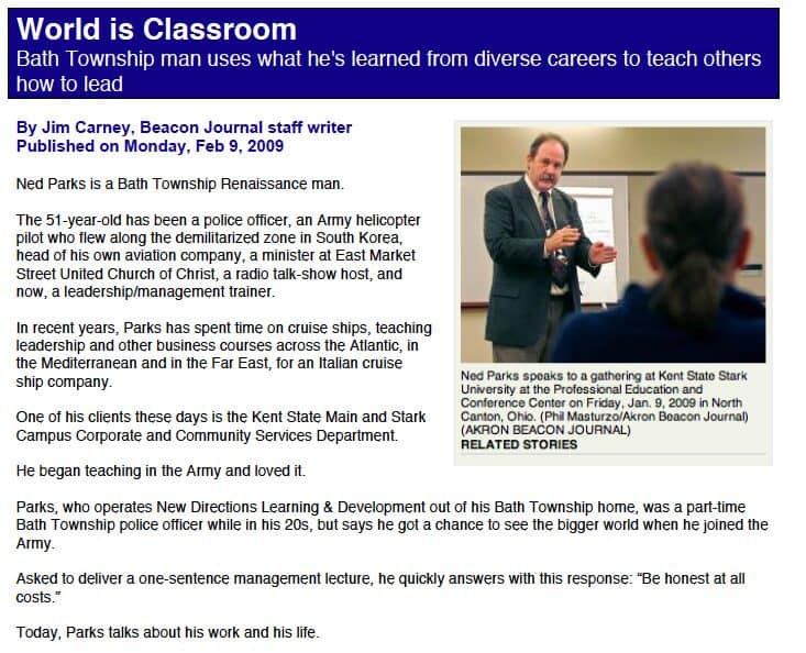 World is Classroom Screenshot of Article